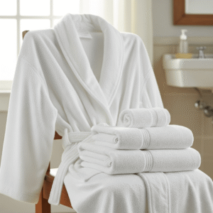 bathrobe & towels min